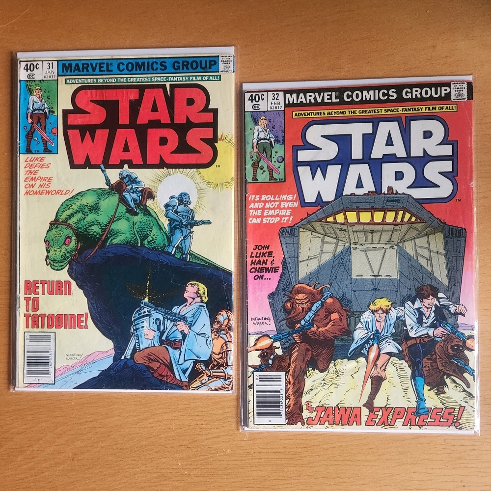 Star Wars #31 & #32, 1980s Marvel comic books (Lot of 2)